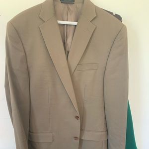 Mens 42 Long Tan Suit Coat